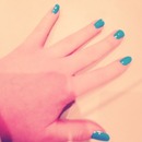 OPI blue nails