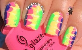 Tie Dye Needle Drag Nails by The Crafty Ninja