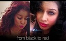 how i went from dyed black hair to red hair (extensions included)