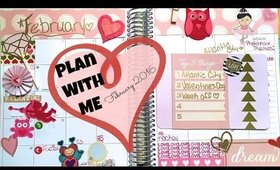 Plan With Me | February 2016 Month Spread | Erin Condren