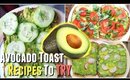 SIMPLE Avocado Toast Recipes Pinterest, Avocado Toast breakfast & lunch, Healthy Vegan Avocado Toast