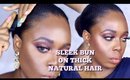 MY GO TO NATURAL HAIR STYLE - SLEEK LOW BUN ON THICK 4C HAIR