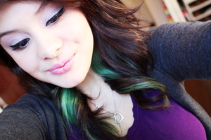 Glitter and green hair on a traditional holiday? I think so! (: