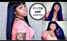 How To Wear A Bang Wig | Easiest Wig Application Ever! Nicki Minaj Inspired Jamani Wig