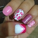 Leopard pink nails 💅