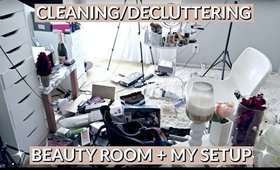 Cleaning/Decluttering Beauty Room + My SETUP & EQUIPMENT