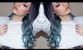 How I Dye My Hair Purple Steel Blue Gradient | Directions Alpine Green, Midnight Blue + Lilac