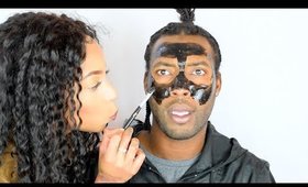 Our First time using the Black mask face peel