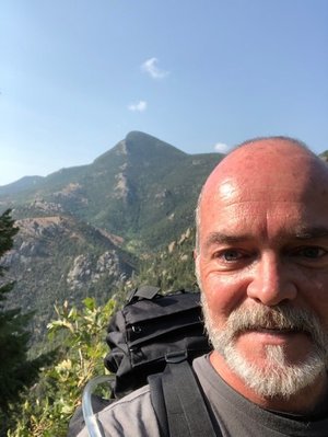 High in the Rocky Mountains. Nothing but sunscreen! Ever tried doing a skincare regimen in the backcountry? Not happening!