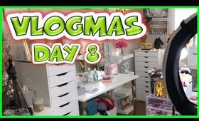 VLOGMAS DAY 8:   MAKEUP ROOM OVERVIEW, PLAY DOUGH FUN, GROCERY SHOPPING!