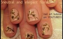 simple and elegant flower design for weddding bride: robin moses nail art tutorial