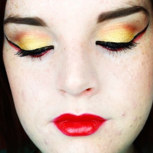 This is a look based around the comic book character, The Dark Phoenix. It is for a collab over on my Youtube channel with the members of the Beauty Youtubers Facebook group.