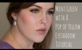 Mint Green with a Pop of Yellow Eyeshadow Tutorial