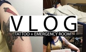 VLOG: GETTING TATTOOS + EMERGENCY ROOM | heysabrinafaith