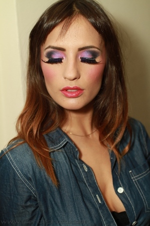 Bright smokey eye with a flawless complexion