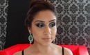 Turqouise Indian engagement makeup trial 2