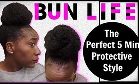 Easy Bun Hairstyles on 4c Natural Hair + GRWM Chit Chat