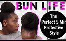 Easy Bun Hairstyles on 4c Natural Hair + GRWM Chit Chat
