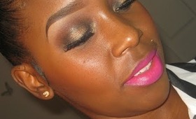 Revealed look #2| Smokey Gold and black eyes + Pink Lips