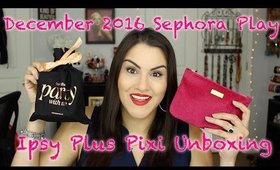 December 2016 Sephora Play, Ipsy & Pixi Unboxing