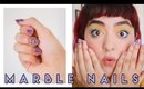 Marble Nails No Water Needed