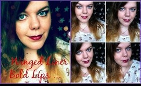 Simple, Easy Makeup: Winged Eyeliner + Bold Lips.