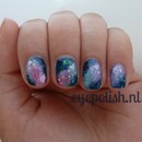 Galaxies nail art