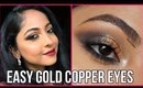 EASY GOLD COPPER Smokey Eyes Tutorial | Makeup for Weddings/Parties | Stacey Castanha
