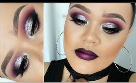 Dramatic Cut Crease & Purple Ombre Lip ♡ Makeup Tutorial