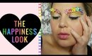 The Happiness Look: Rainbow, Flowers, & Glitter Editorial Makeup