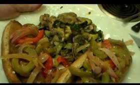 Italian Sausages with Peppers and onions and Zucchini and Mushrooms
