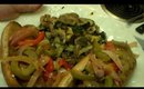 Italian Sausages with Peppers and onions and Zucchini and Mushrooms
