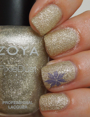 Zoya Tomoko with stamped accent nail. More information can be found on my blog post: http://www.lacquermesilly.com/2013/09/09/zoya-tomoko/