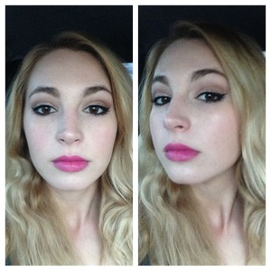nyx naturals palette, jumbo pencil in cashmere and lip creme in dolly pink
