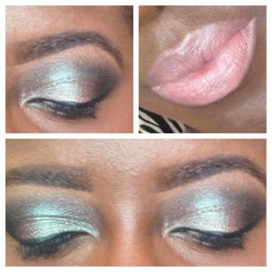 Wet n Wild Comfort Zone palette and WnW Just peachy lipstick with Revlon Nude Lustre lipgloss and NYX lipliner in Natural 