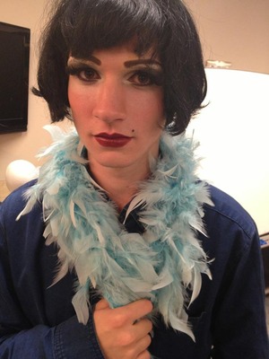 More of the finished look of my 20's inspired drag look on my bff Jade. used Beny Nye and MAC.
