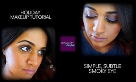 Holiday Makeup Tutorial - Simple, Subtle Smoky Eye