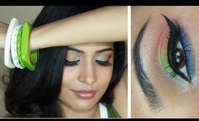 Indian Independence Day Tri Color Flag Inspired Makeup and OOTD