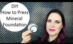 DIY How to Press Loose Mineral Foundation | Lucy Minerals | Cruelty Free | Phyrra