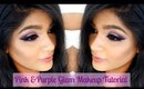 Pink & Purple Glam Makeup Tutorial|| TansiaA ❤