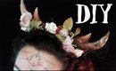 DIY Floral Antler Headdress