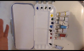 new watercolor pallete set up & old palletes chat