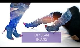 D.I.Y KIM KARDASHIAN JEAN BOOTS