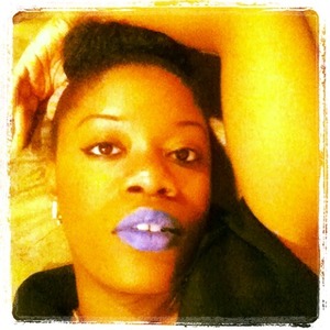 Decided you try some blue lipstick