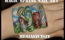 Magic spring Nail art zdobienie paznokci farbkami akrylowymi