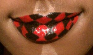 My interesting checker'd lip design I did a couple years ago :-) I am still inLOVE with this one :-)