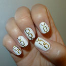 White With  Gold Stickers