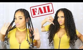 I Tried A Braid Out On My TRANSITIONING HAIR! | FAIL