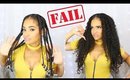 I Tried A Braid Out On My TRANSITIONING HAIR! | FAIL