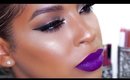 Bold Makeup Look | Green smokey, Purple lip | BeautybyLee